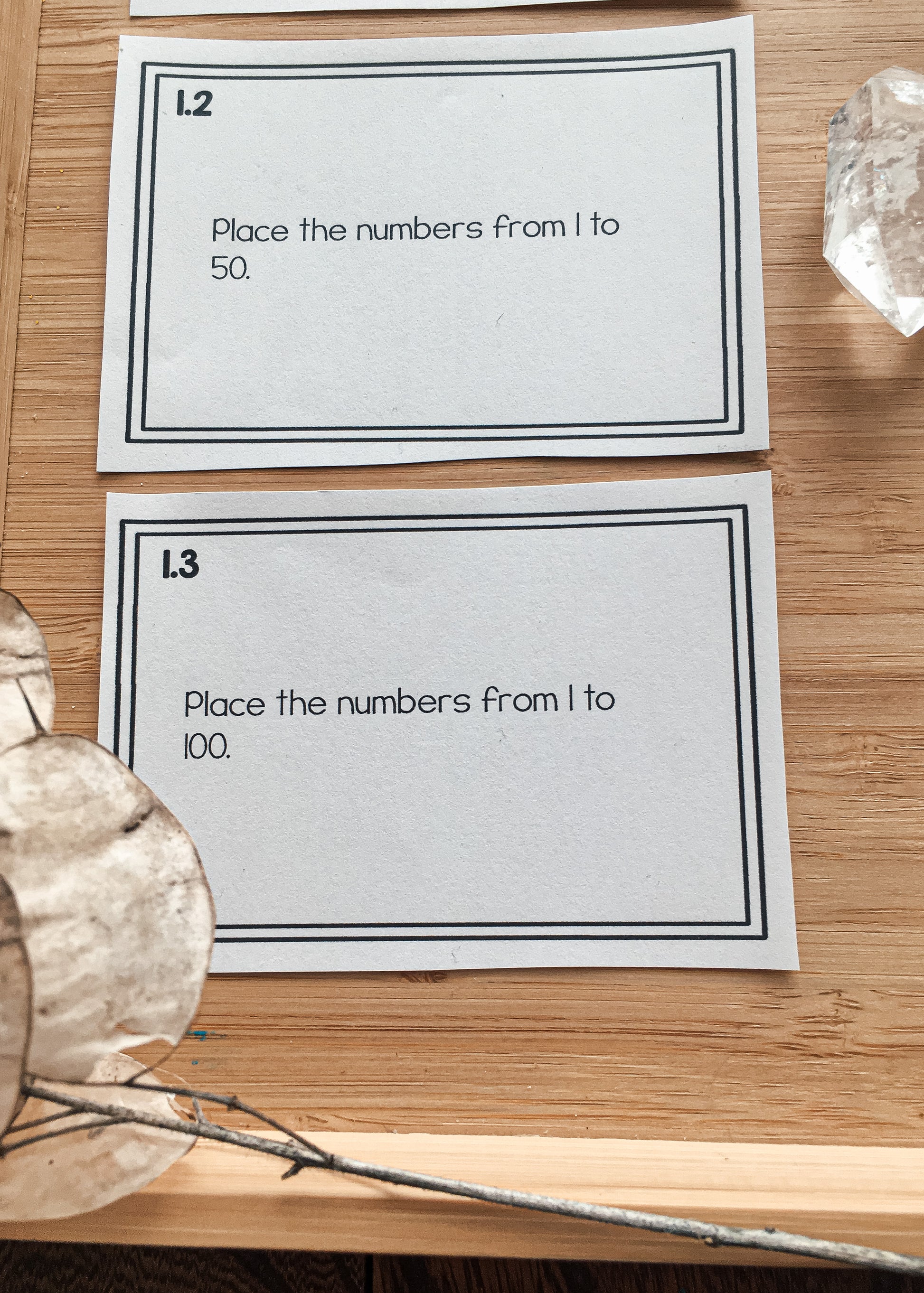 Montessori math: hundreds board task cards Bundle - montessorikiwi