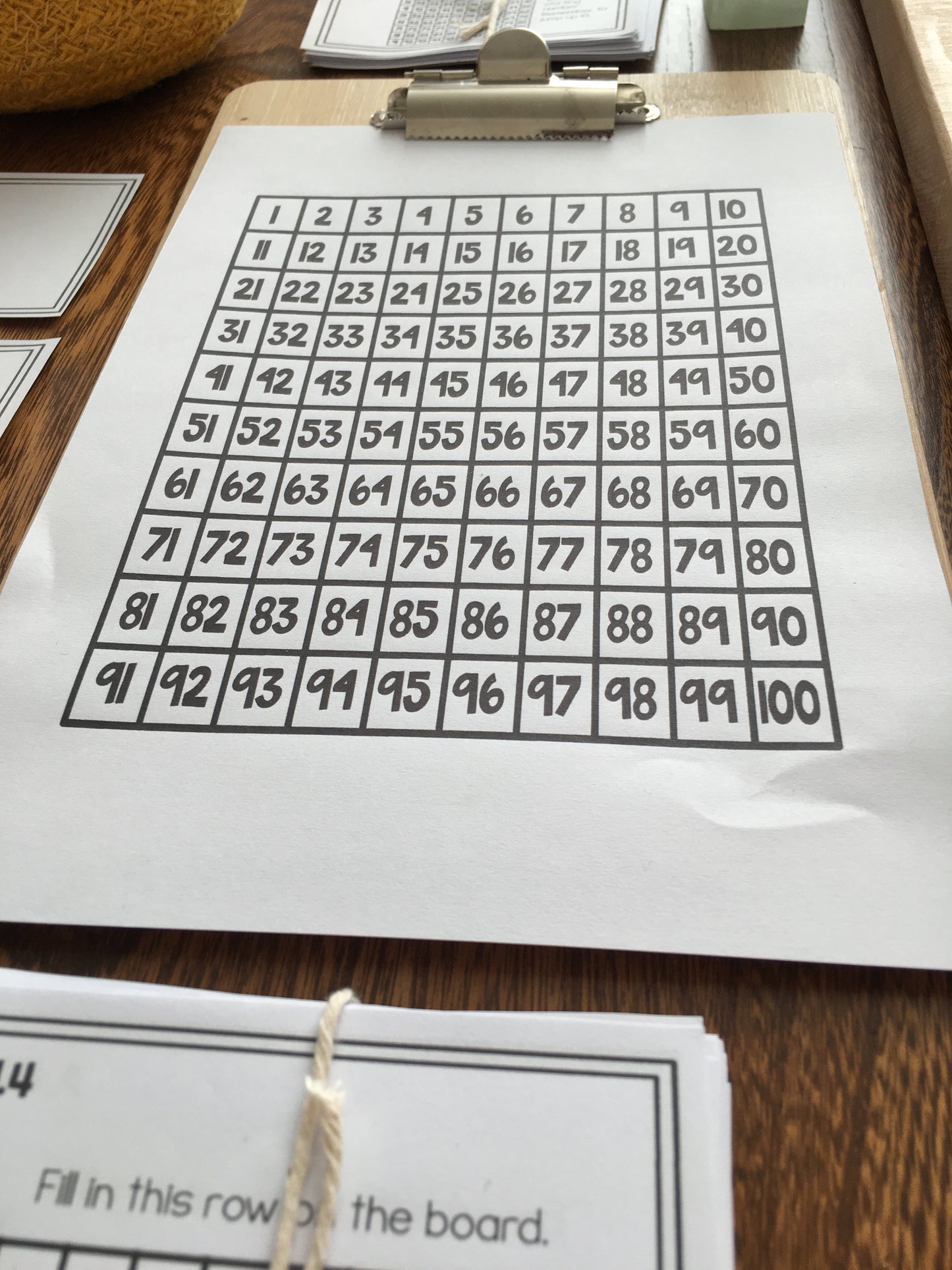 Montessori math: hundreds board task cards SET 1 - montessorikiwi
