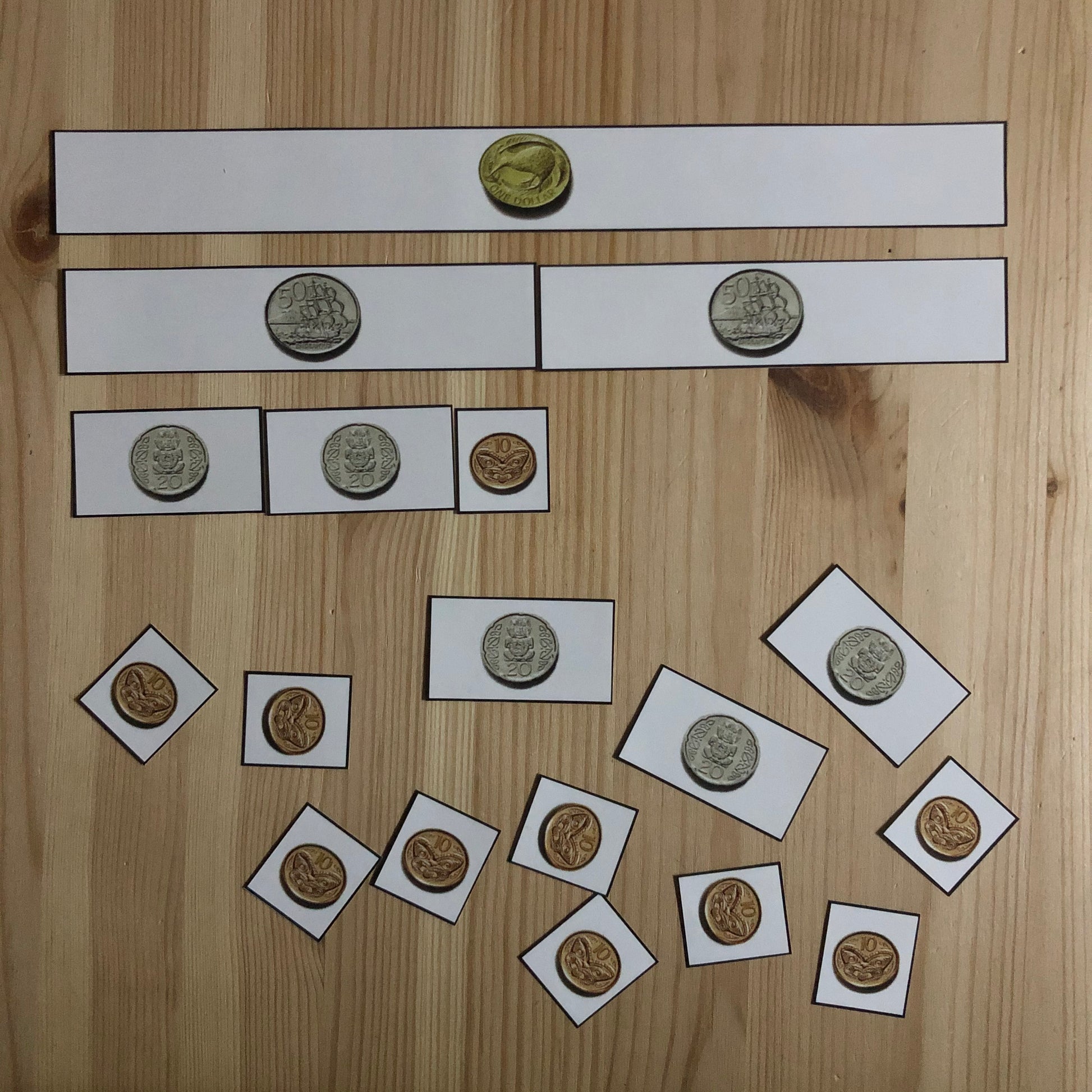 US Money Fraction Bars - montessorikiwi