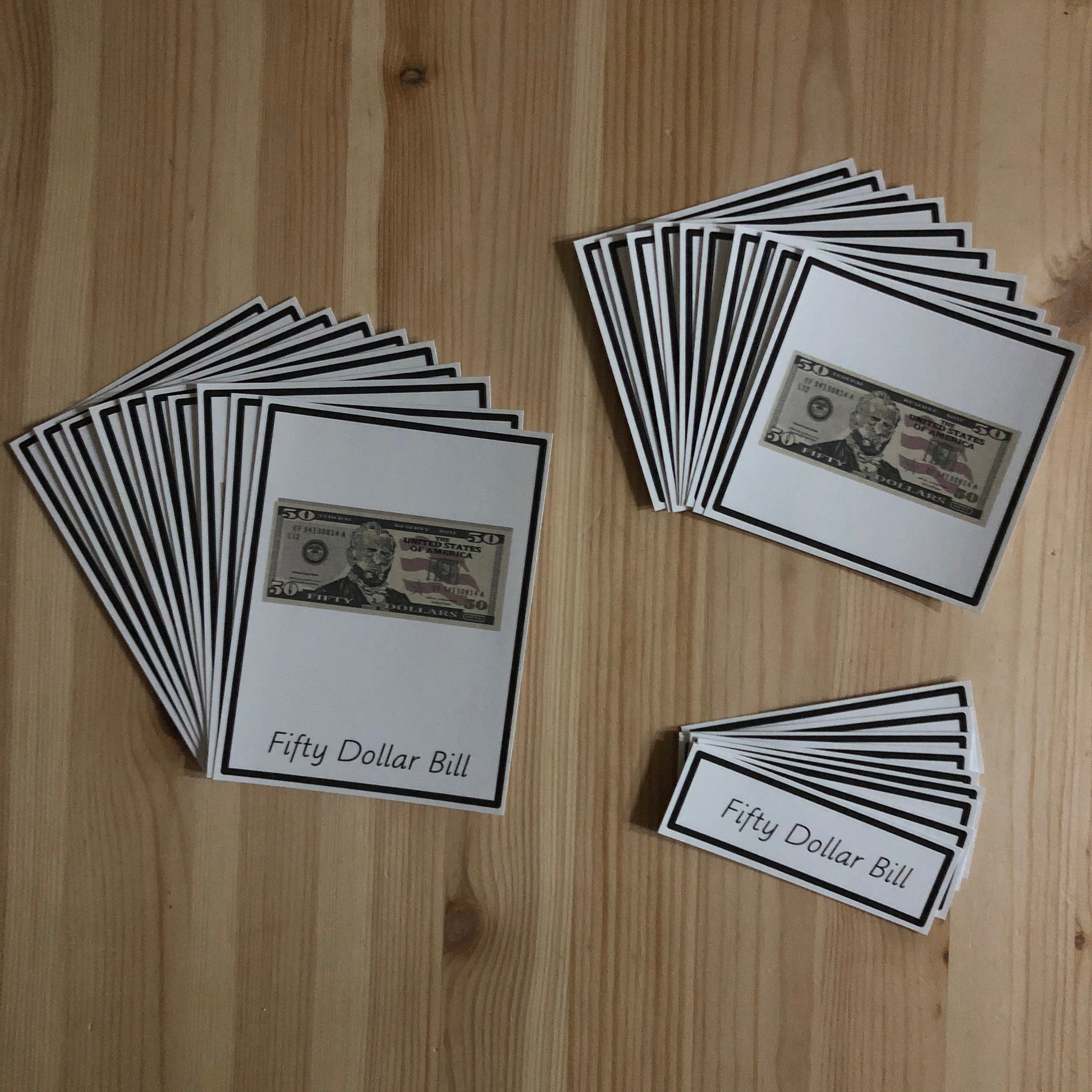 US Money Montessori Three Part Cards (money identification) - montessorikiwi