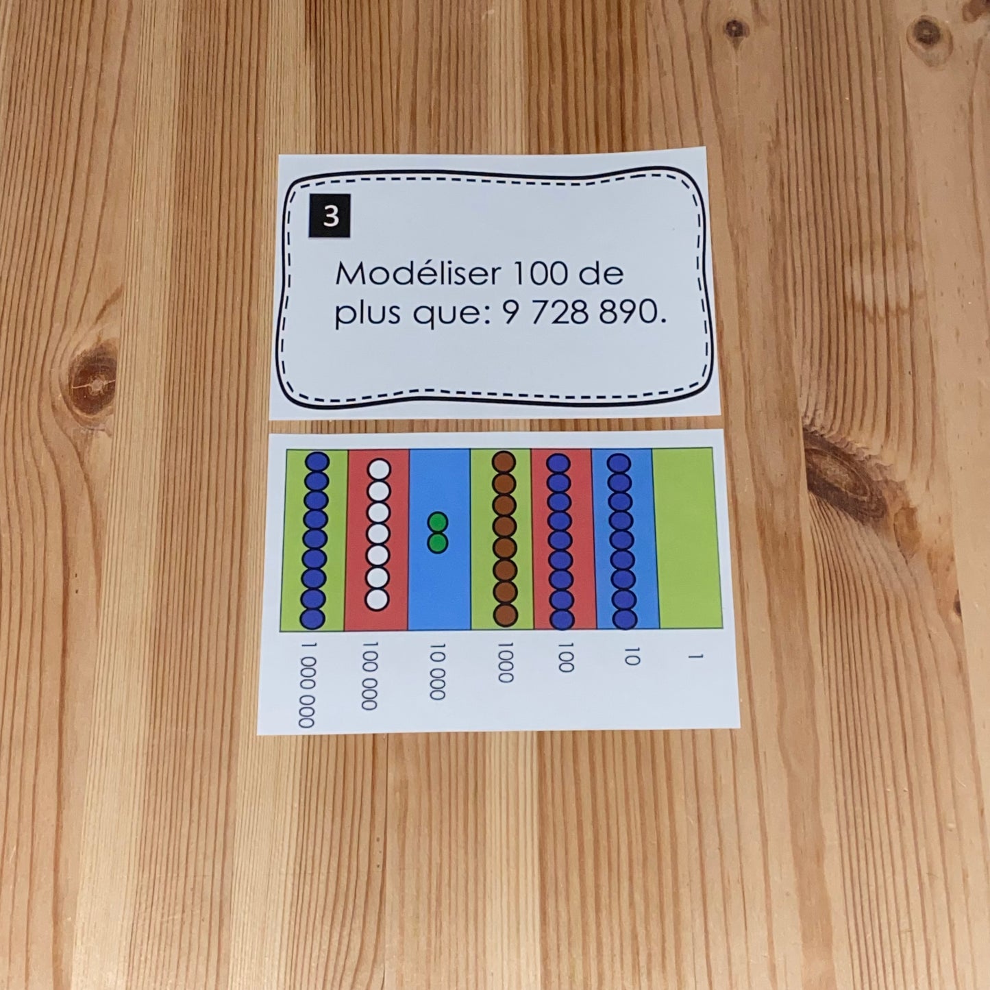 Cartes de tâches: Damier Montessori (checkerboard task cards french) - montessorikiwi