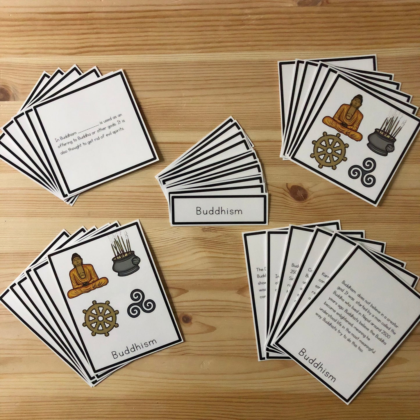 Buddhism 5 part cards (cosmic) - montessorikiwi