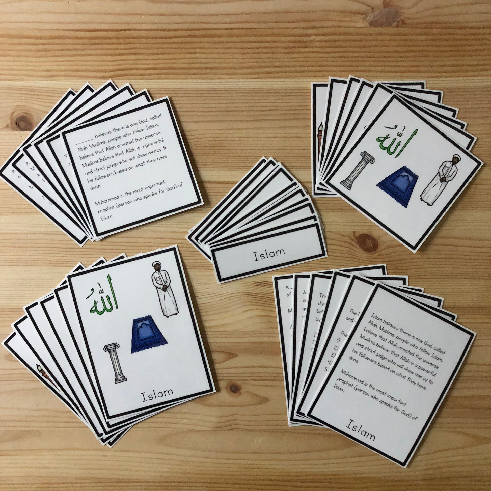 Islam 5 part cards (cosmic) - montessorikiwi