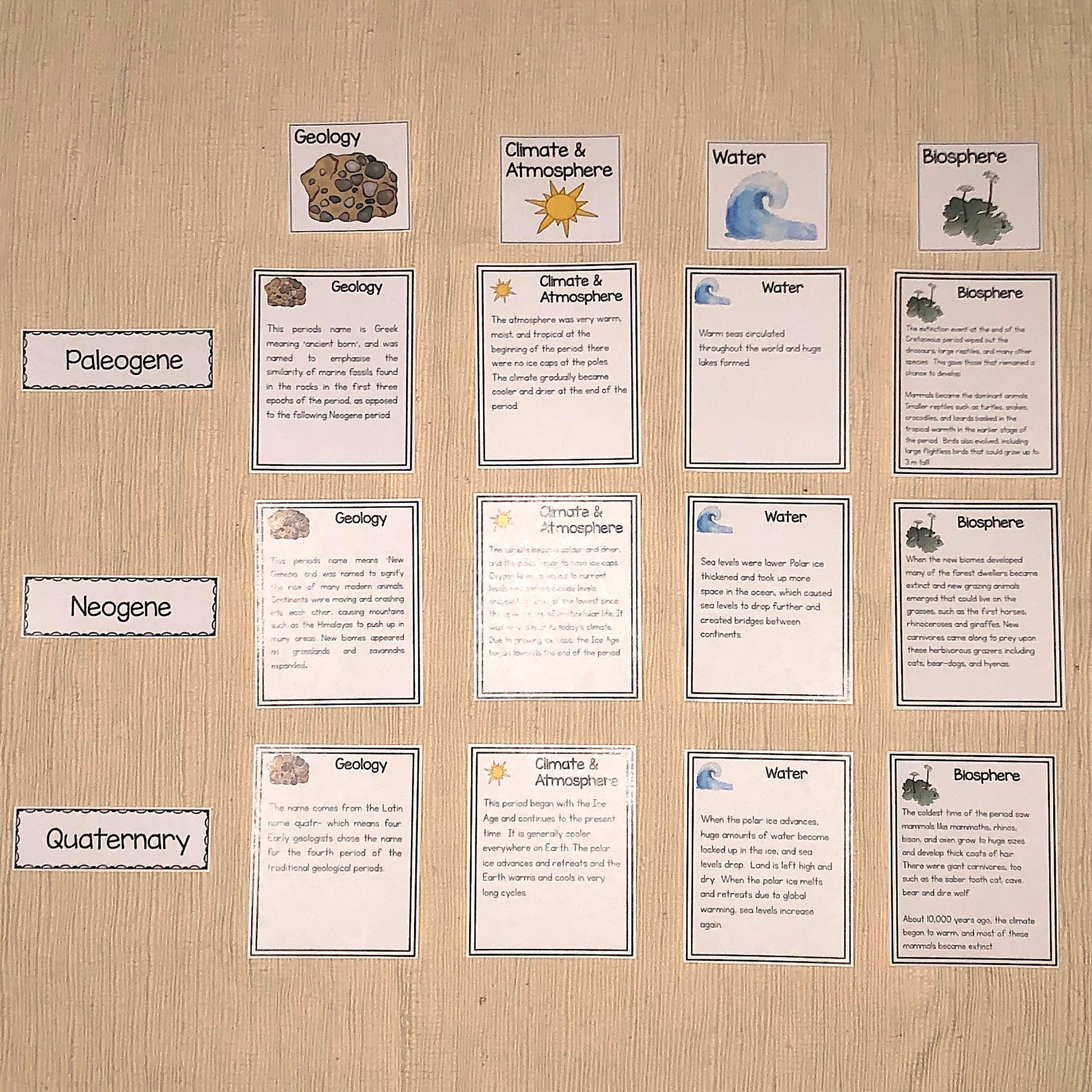 Cenozoic Sorting Activity (cosmic) - montessorikiwi