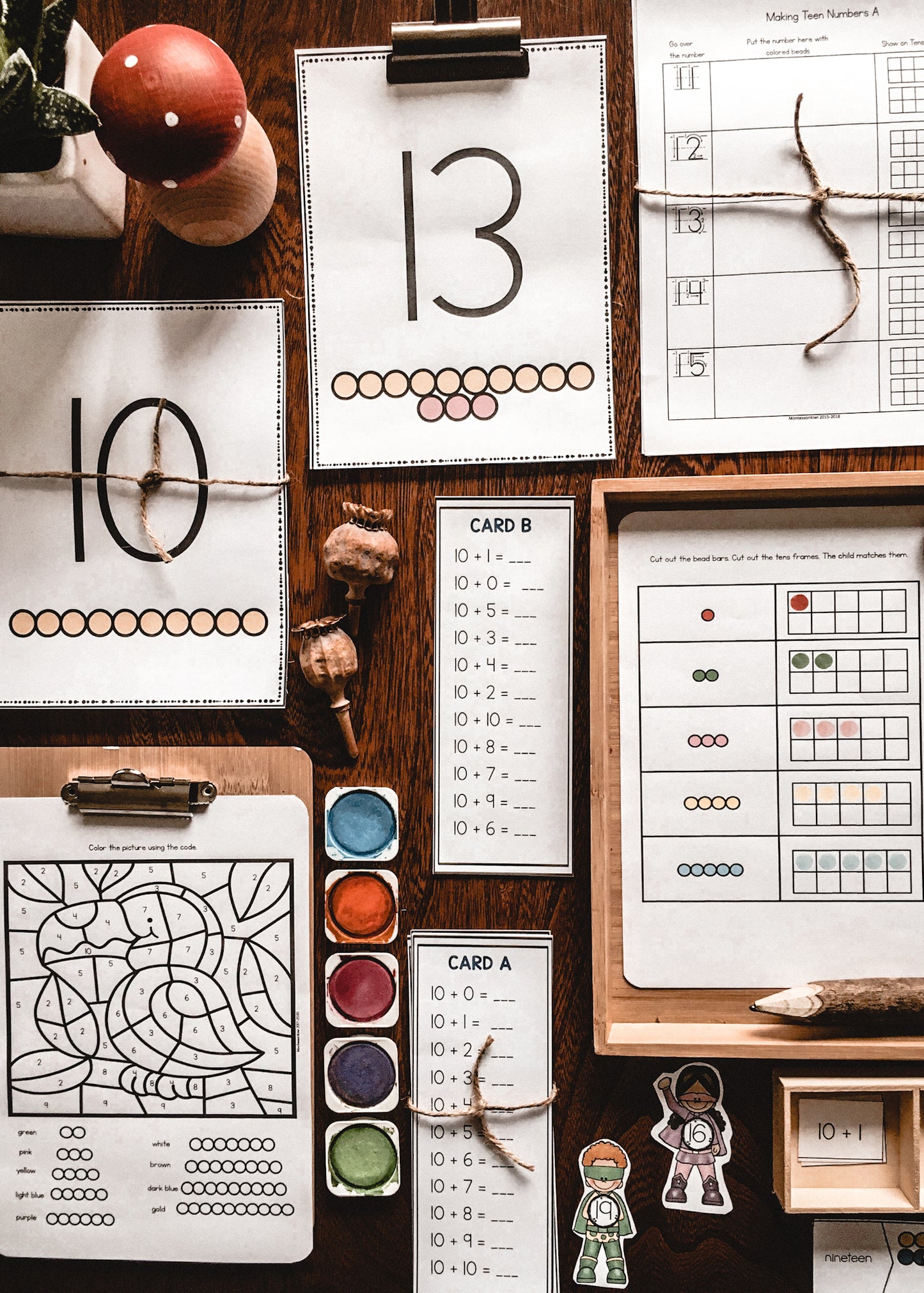 Montessori Teen Numbers - montessorikiwi