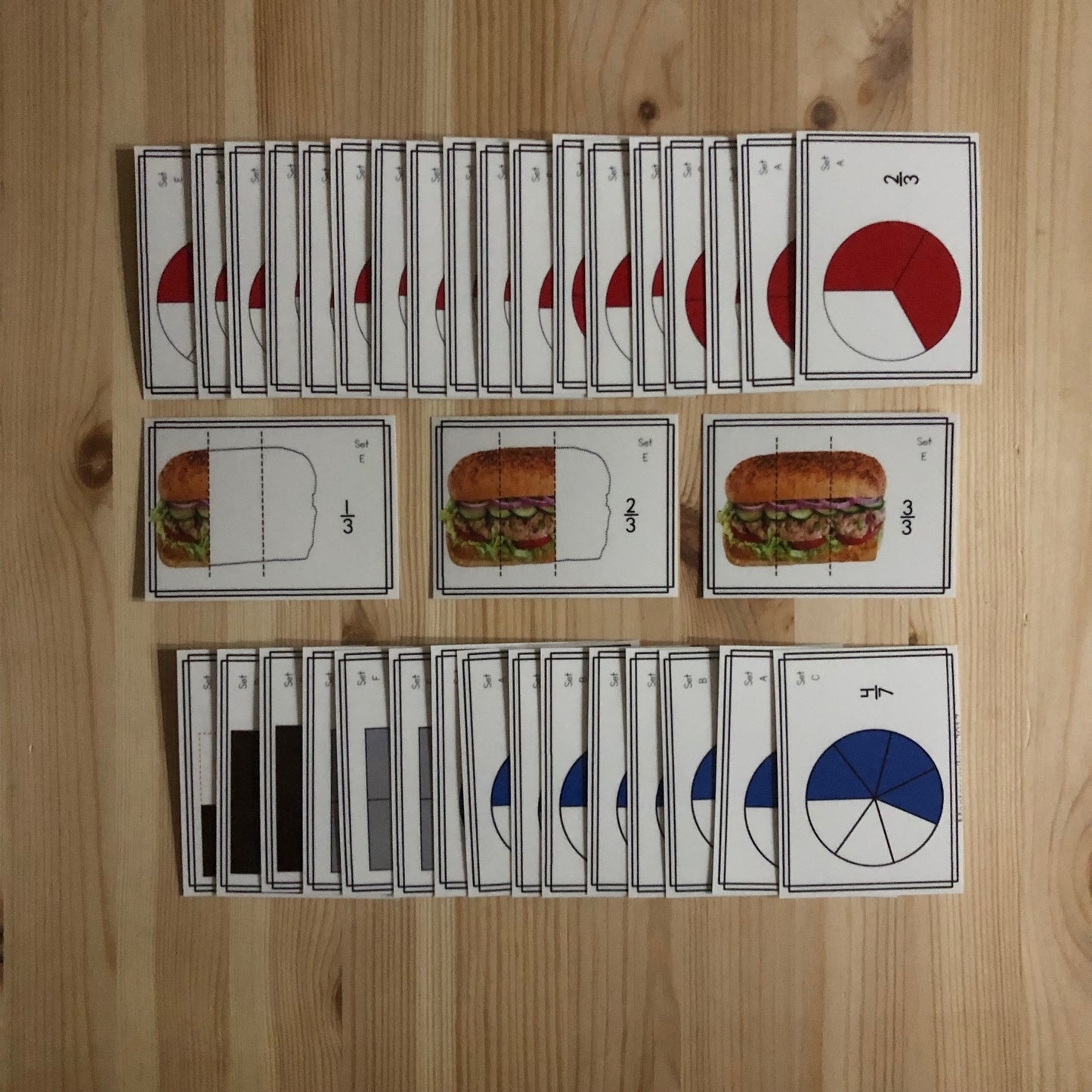 Ordering fractions with the same denominator - montessorikiwi