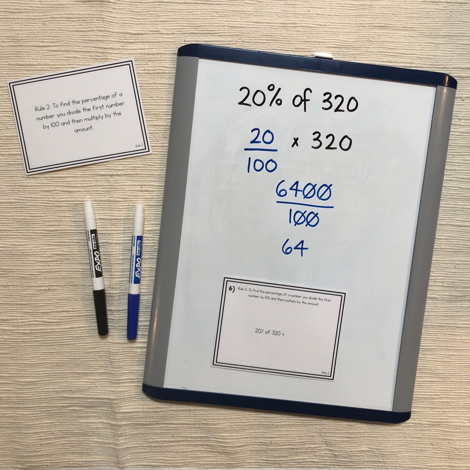 Percentages Montessori inspired activity - montessorikiwi