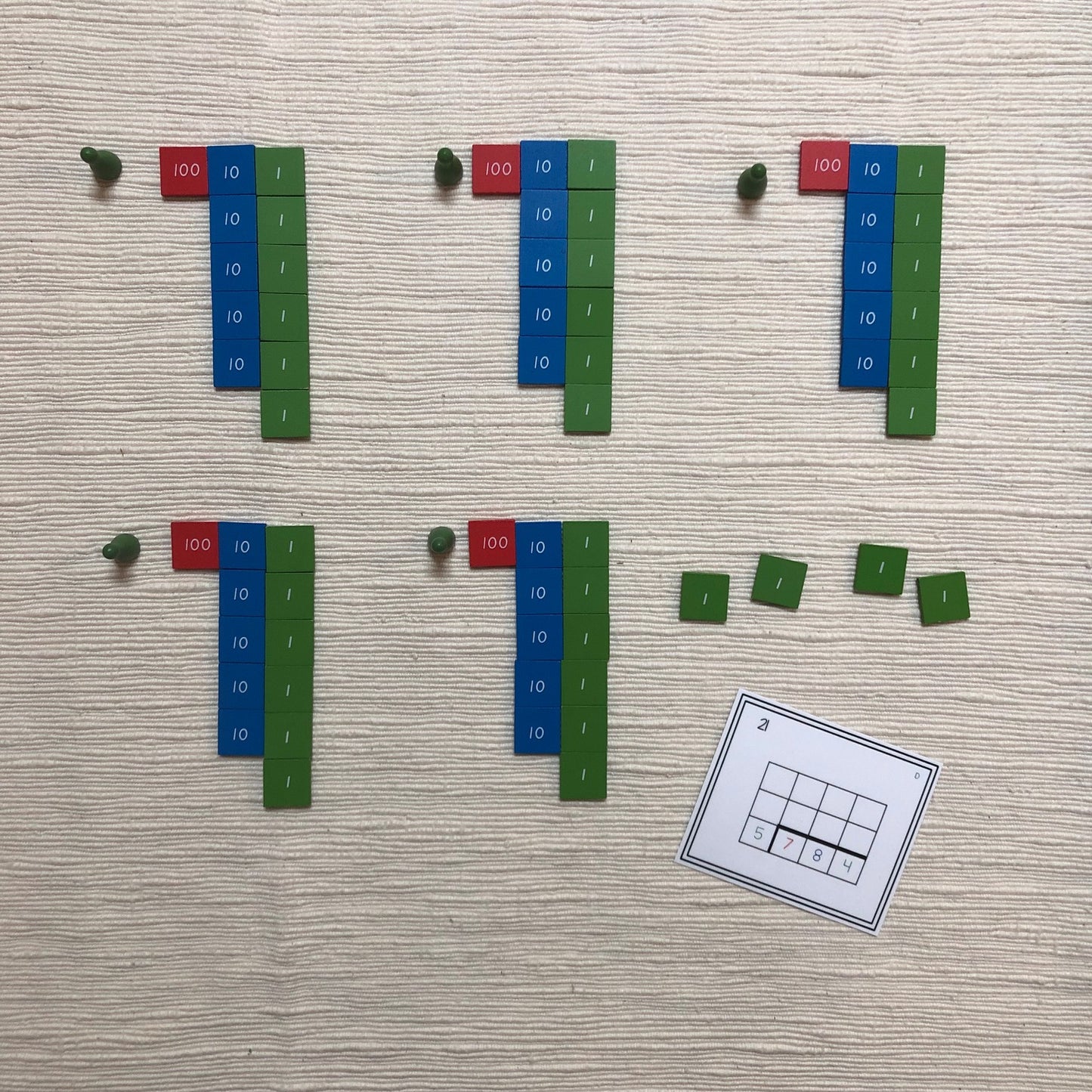 Three digit equations (Montessori) - montessorikiwi