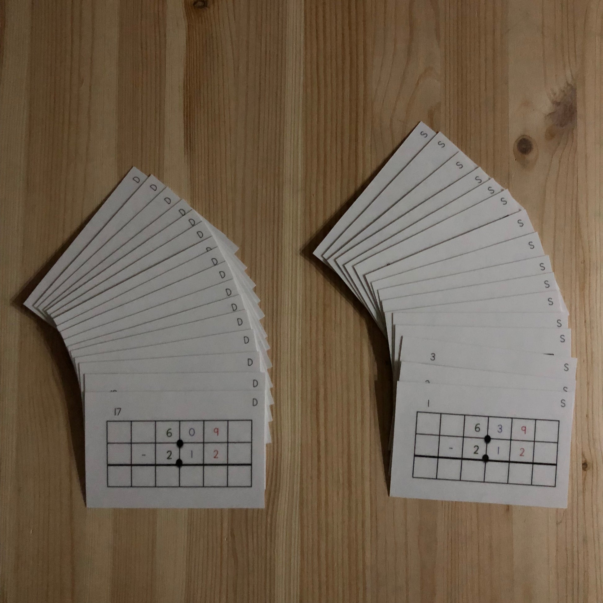 Subtraction of Decimal Task Cards - montessorikiwi