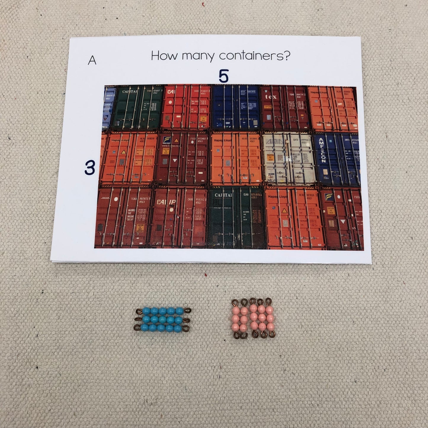 Montessori Arrays, skip counting, (colored bead bars) - montessorikiwi