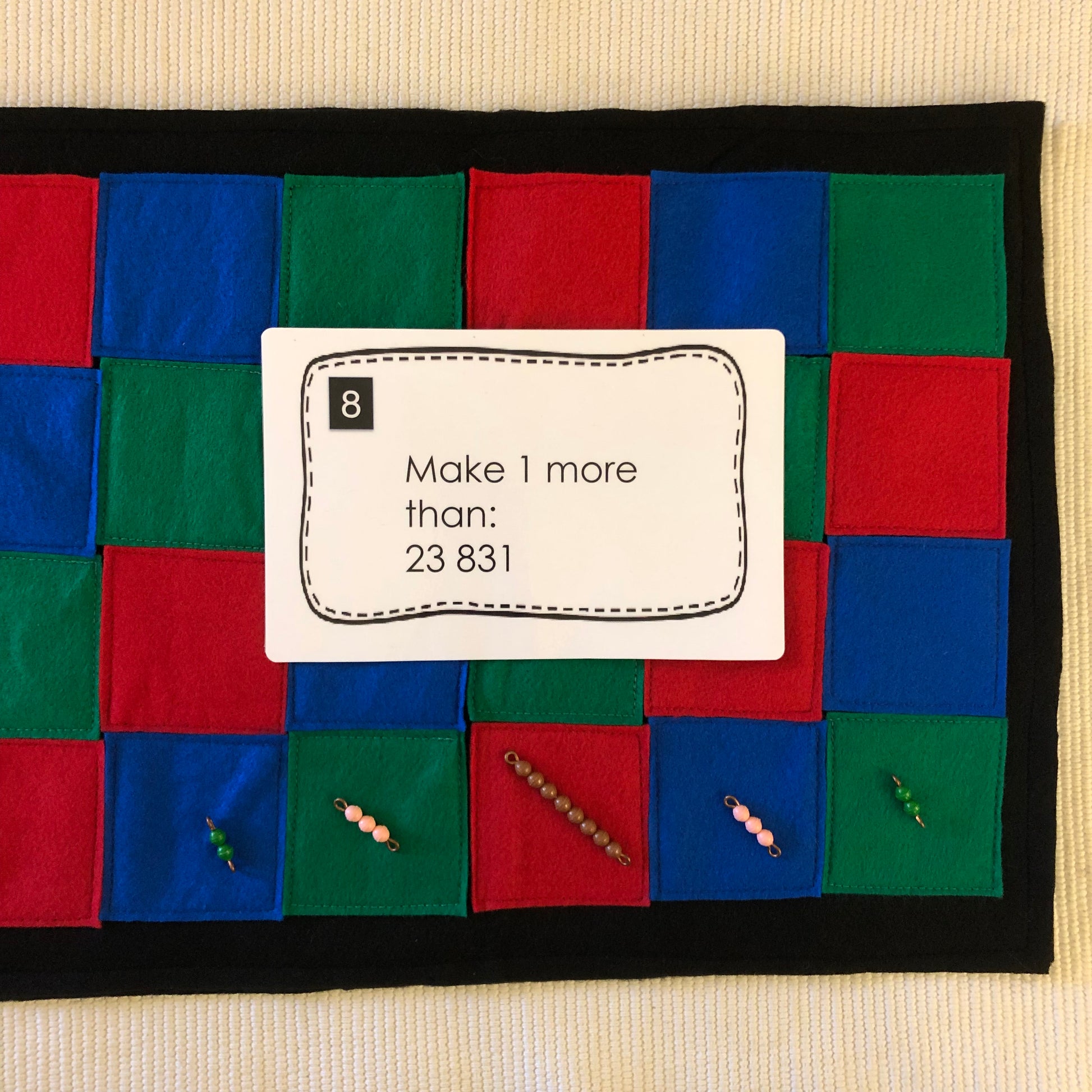 Montessori Checkerboard Task cards - montessorikiwi