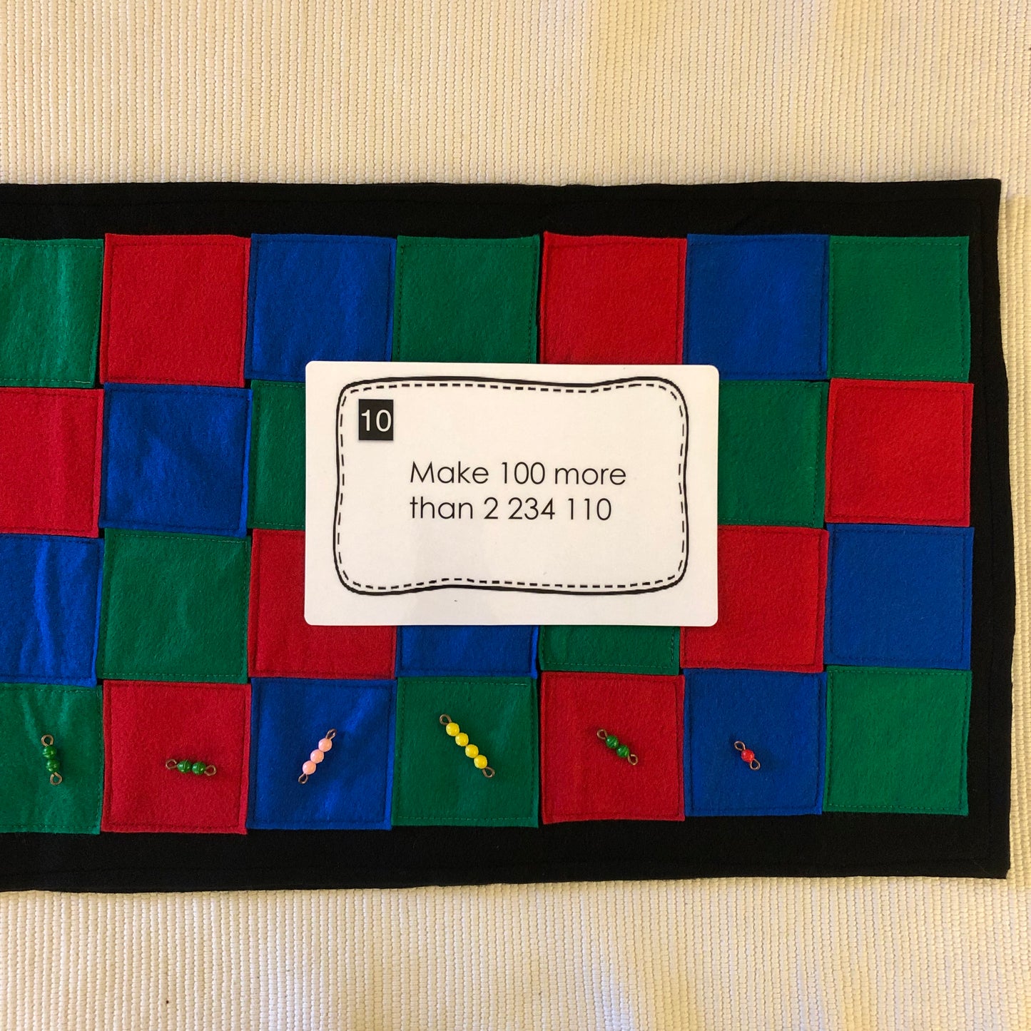 Montessori Checkerboard Task cards - montessorikiwi