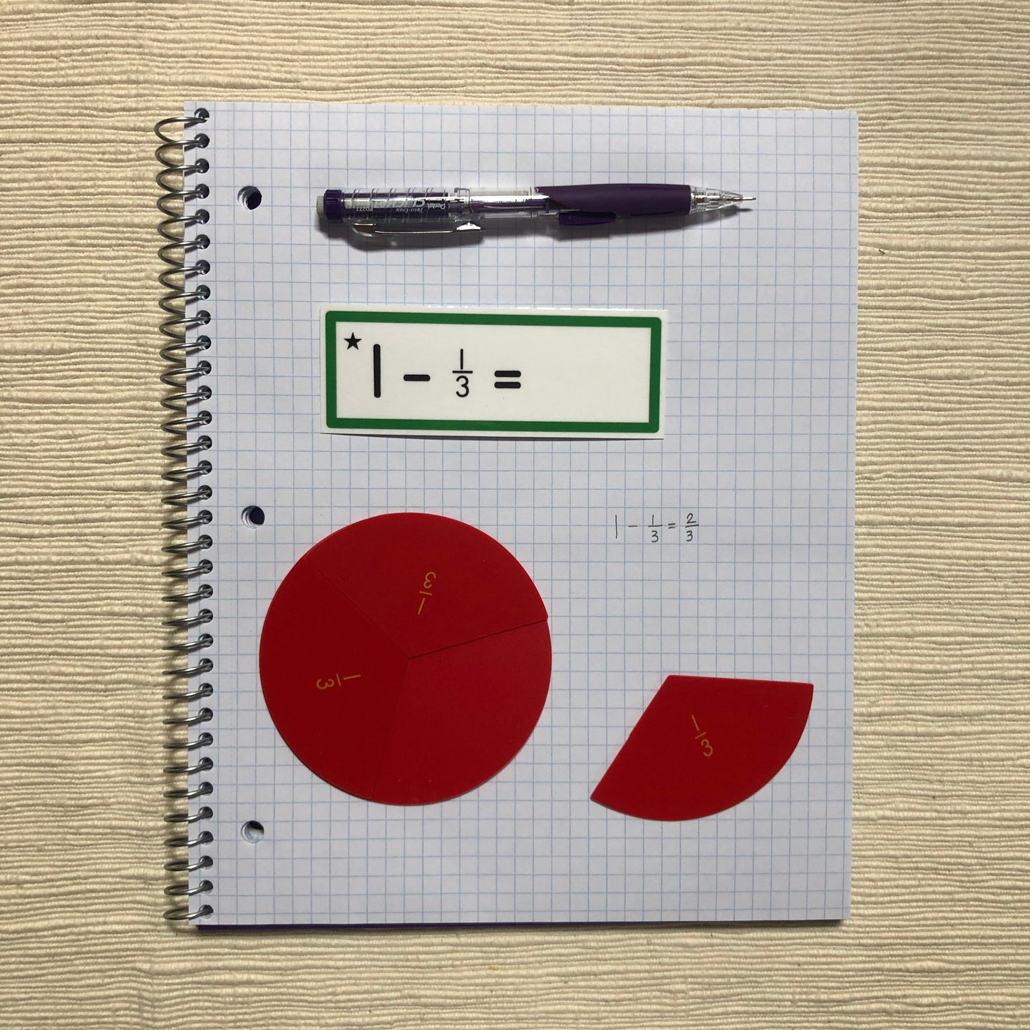 Subtraction of Fraction Tickets - montessorikiwi