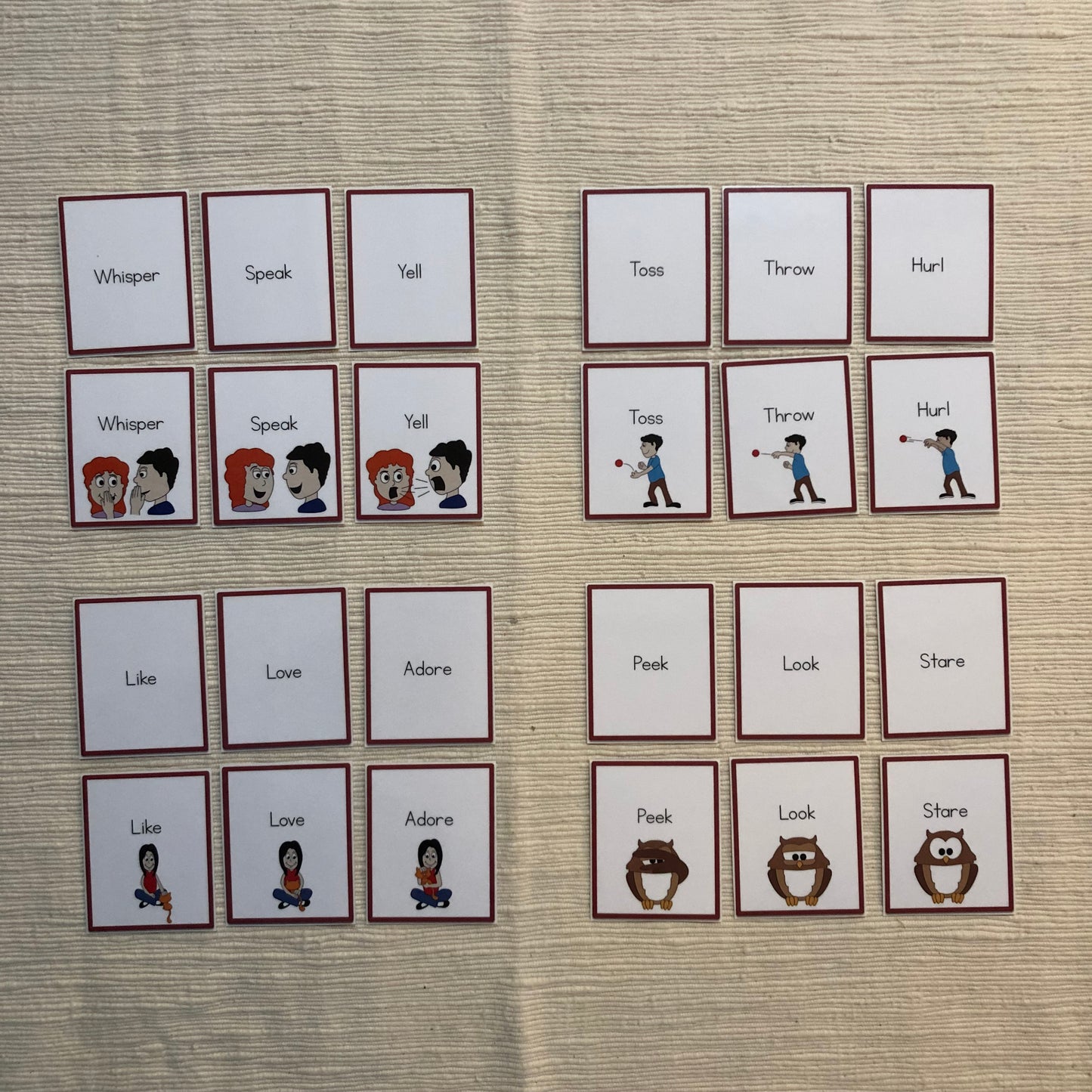 Shades of Meaning with verbs (literacy) - montessorikiwi