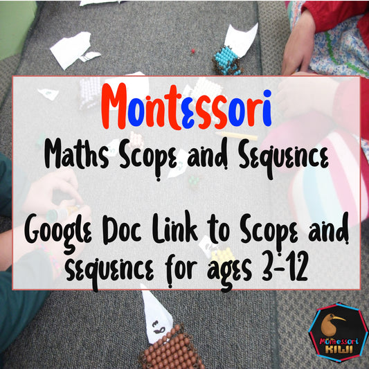 math scope and sequence - free - montessorikiwi