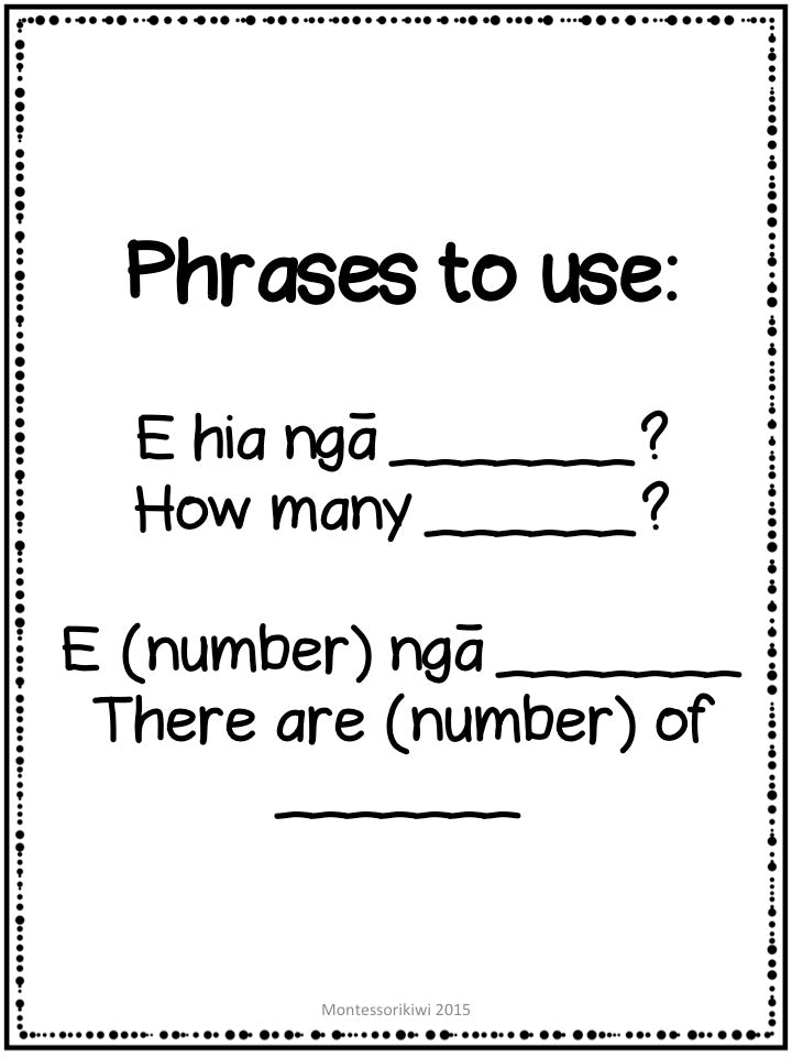 Māori numbers and counting - montessorikiwi