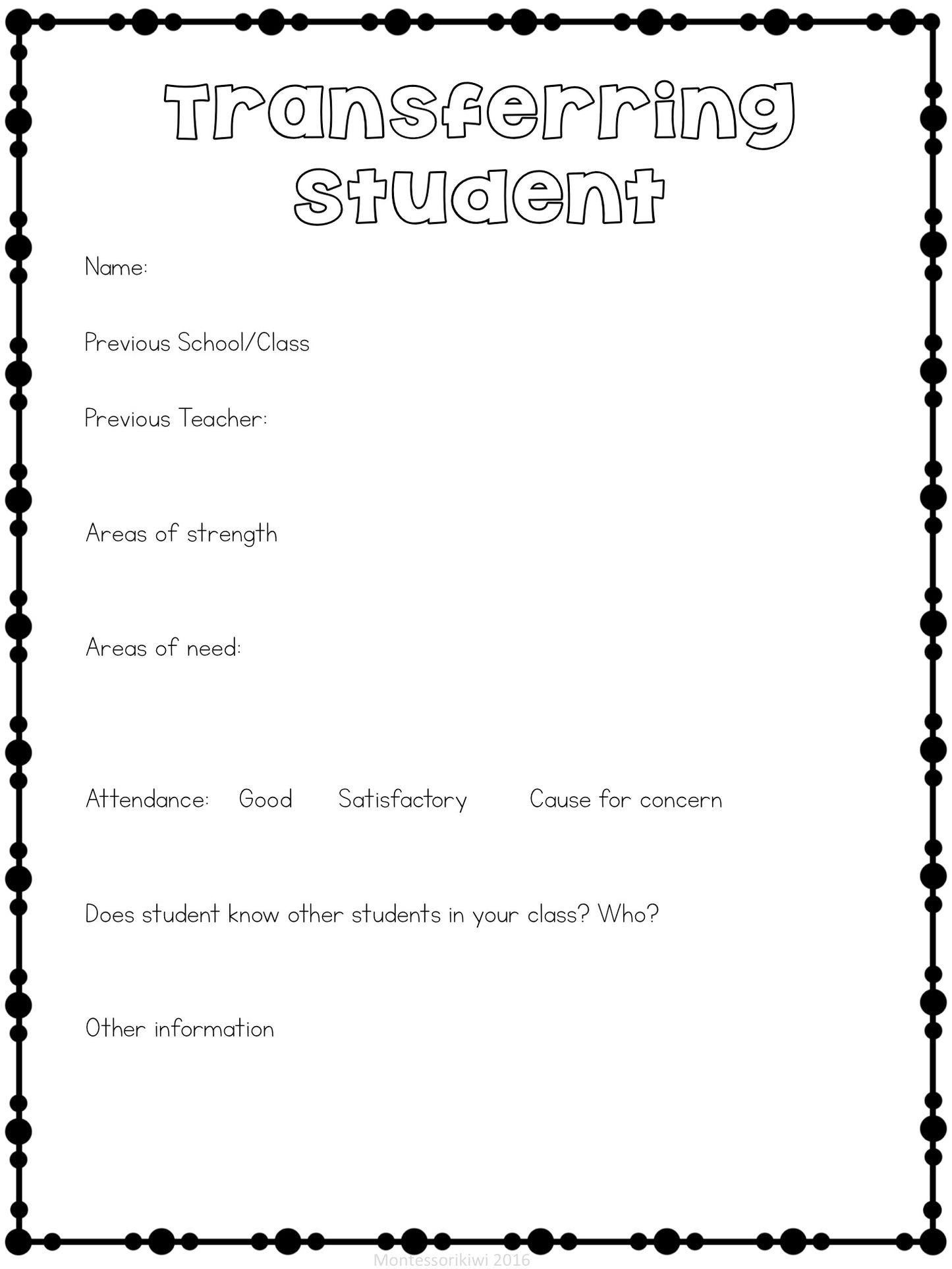 Elementary Teacher Binder - montessorikiwi
