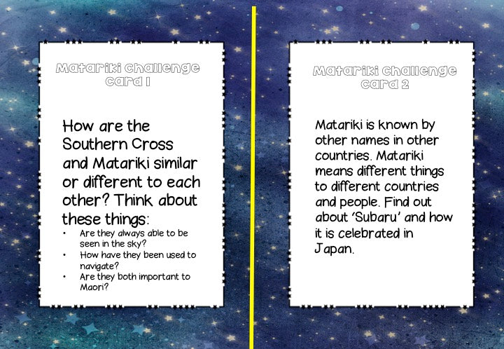Matariki Challenge Cards - montessorikiwi