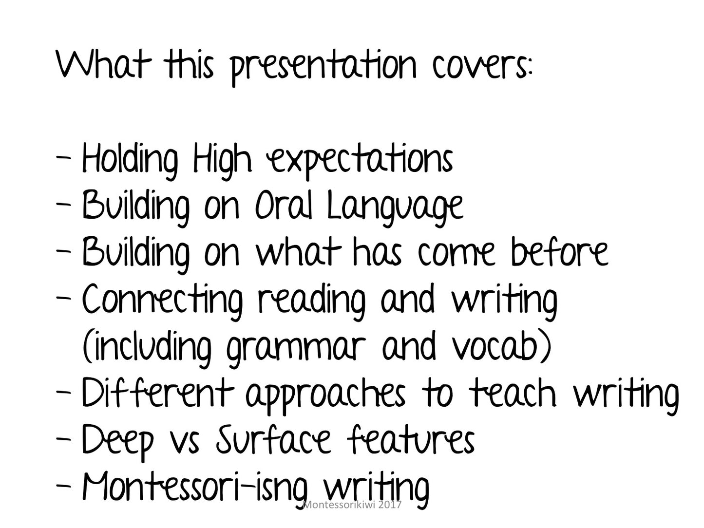 Elementary Boot Camp: Teaching Writing - montessorikiwi