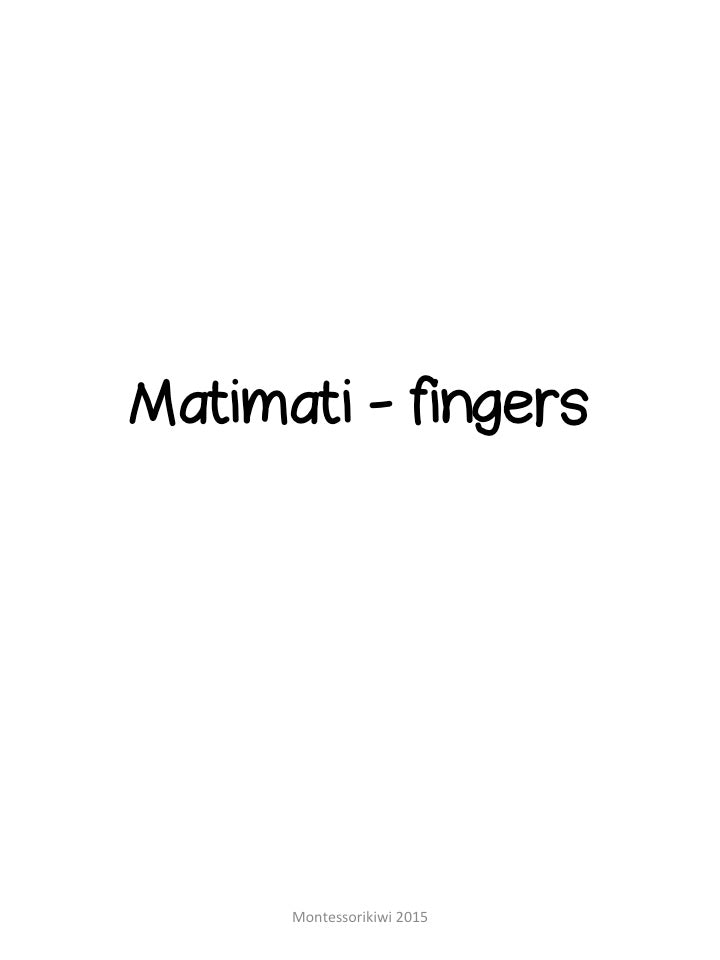 Māori numbers and counting - montessorikiwi