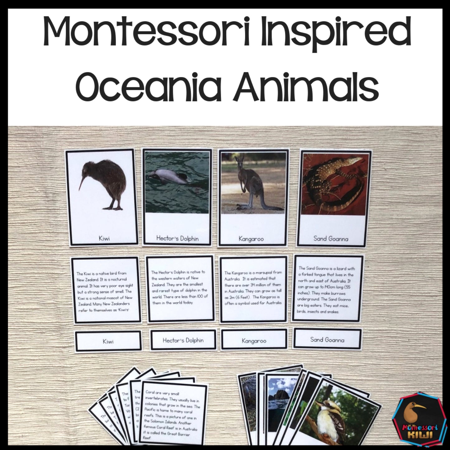 Oceania animals - montessorikiwi