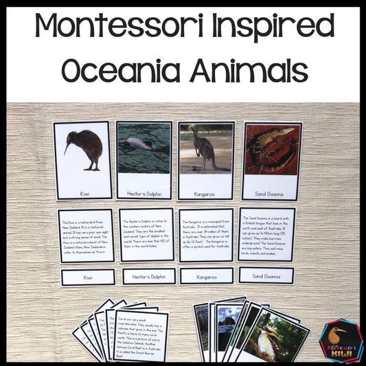 Oceania animals - montessorikiwi