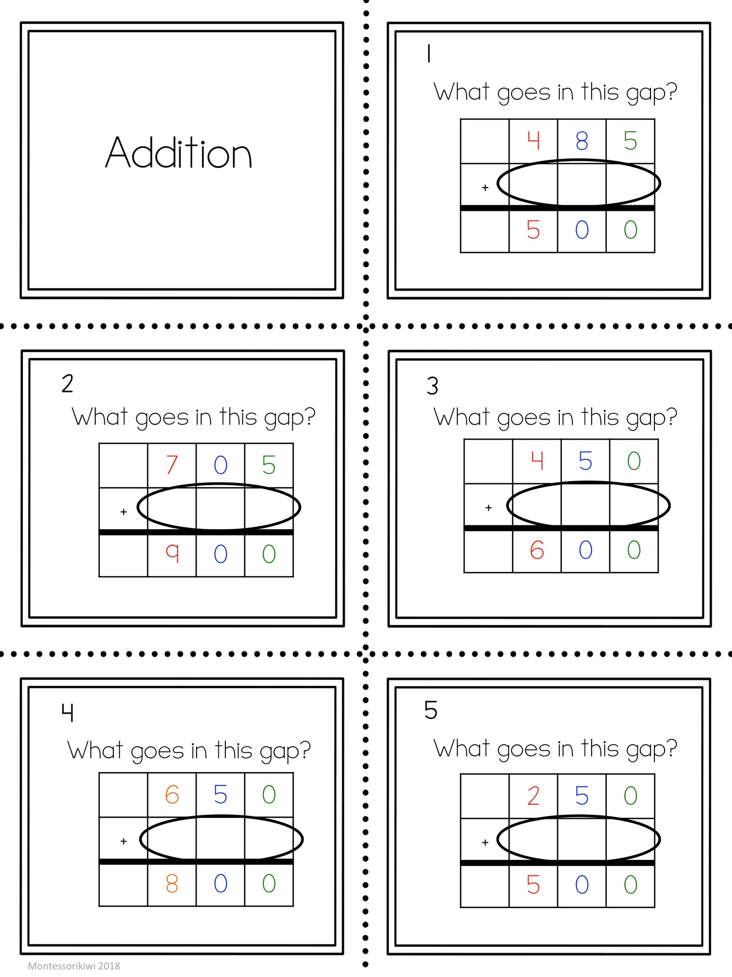 Three digit 'Gateway to Algebra' questions - montessorikiwi