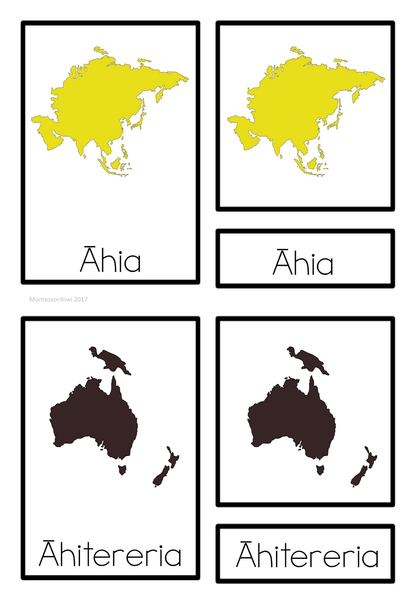 Maori continents (Montessori Inspired) - montessorikiwi