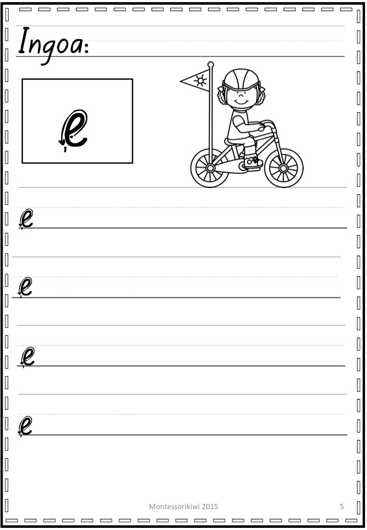 Māori Handwriting - montessorikiwi