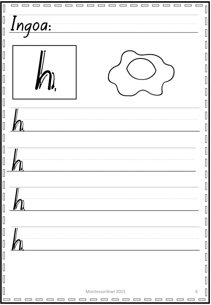 Māori Handwriting - montessorikiwi