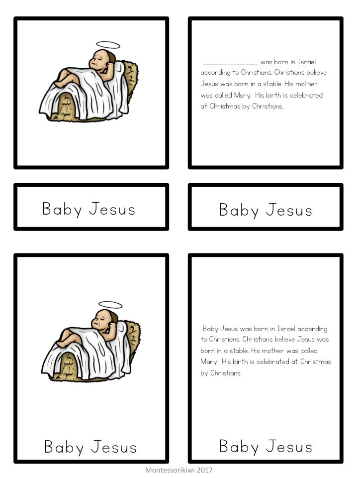 Christianity 5 part cards (cosmic) - montessorikiwi