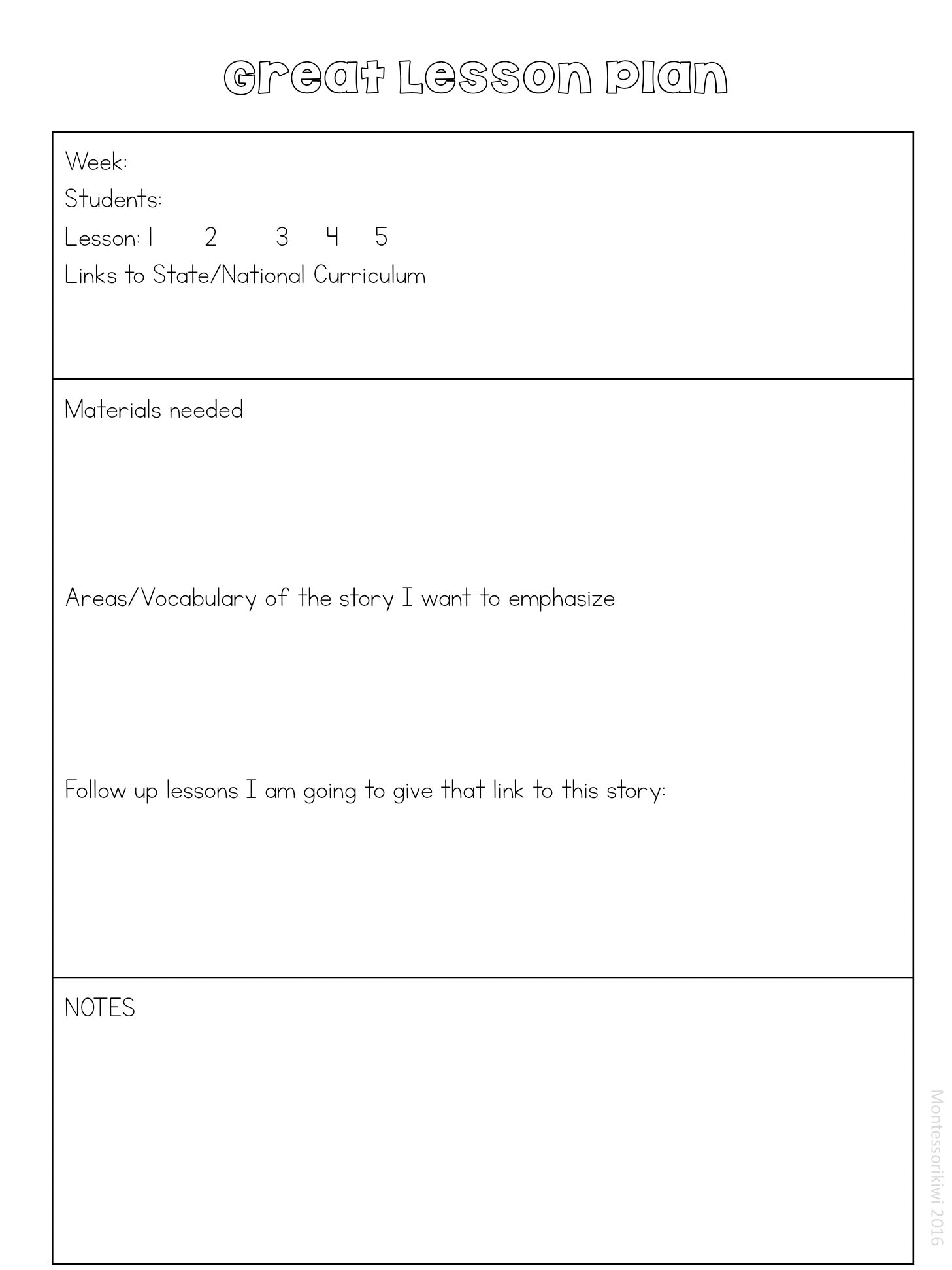 Elementary Teacher Binder - montessorikiwi