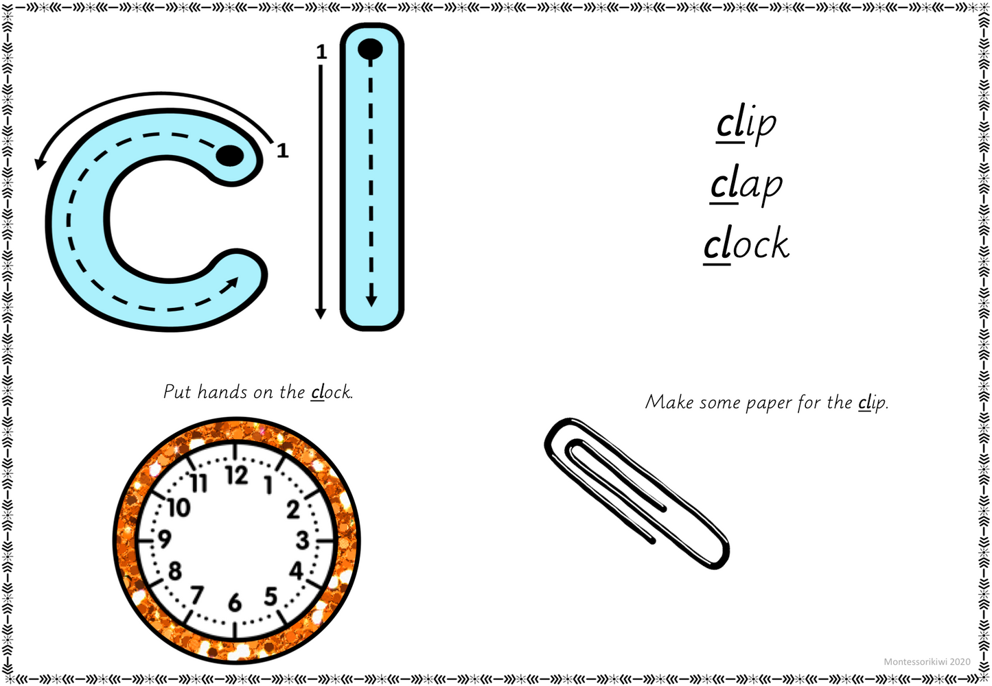Montessori Blue Series Playdough Mats (literacy) - montessorikiwi