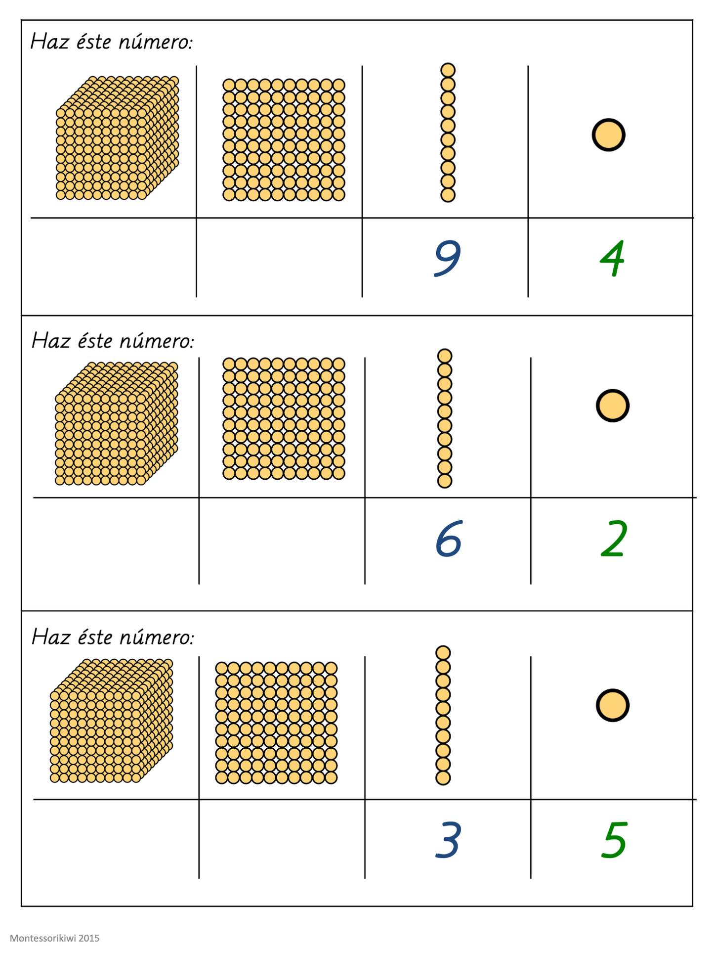Tarjetas de trabajo ‘Hazme’ de números Montessori (make me task cards) - montessorikiwi