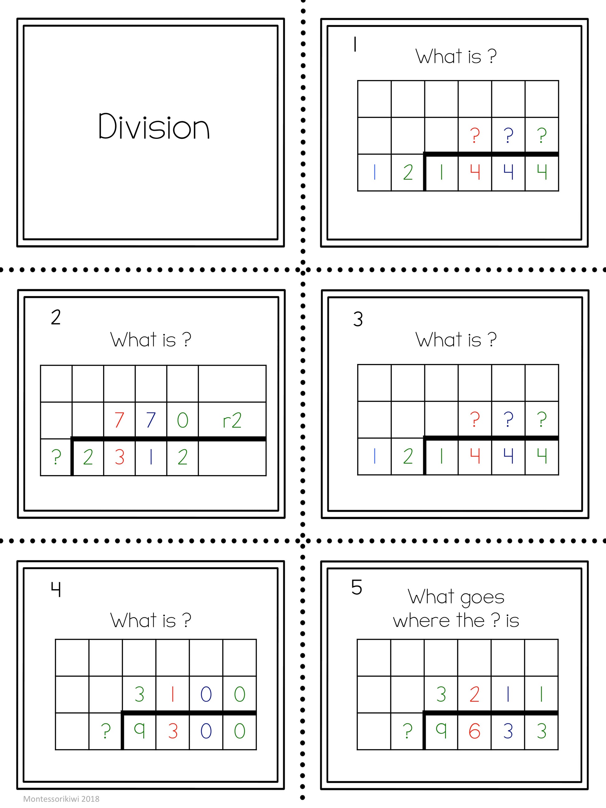 Four digit 'Gateway to Algebra' questions - montessorikiwi