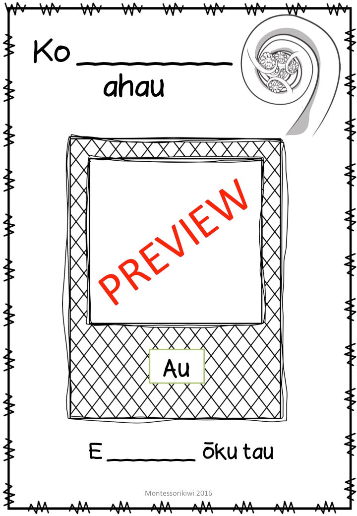All About me TE REO MAORI - montessorikiwi