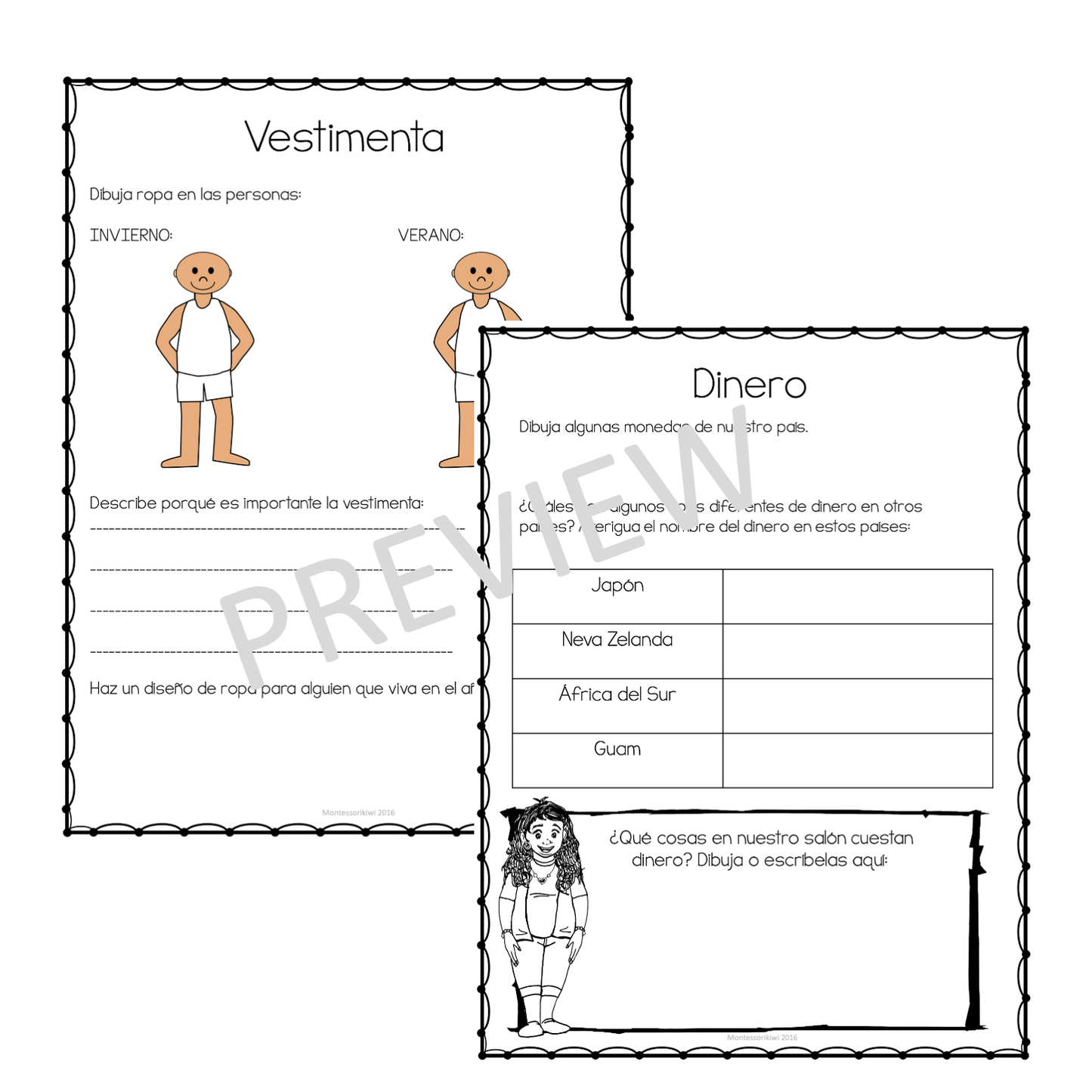Cuadernillo de trabajo de Necesidades Básicas para primaria Montessori (Fundamental Human Needs Student Workbook) - montessorikiwi