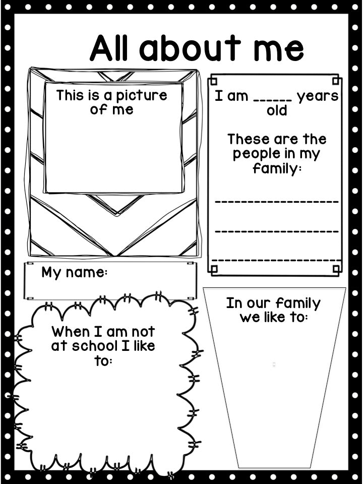 Montessori back to school - all about me - montessorikiwi