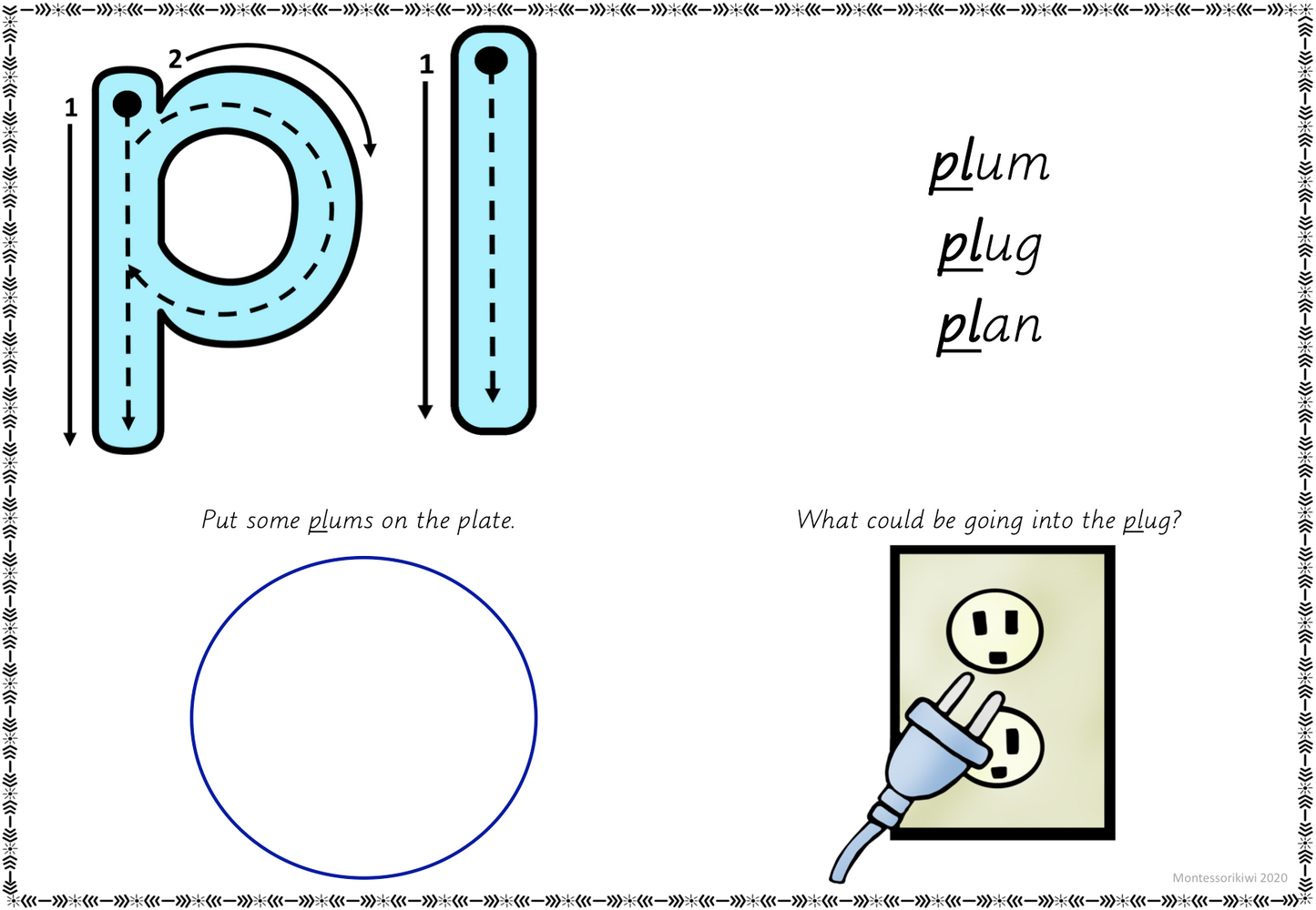 Montessori Blue Series Playdough Mats (literacy) - montessorikiwi