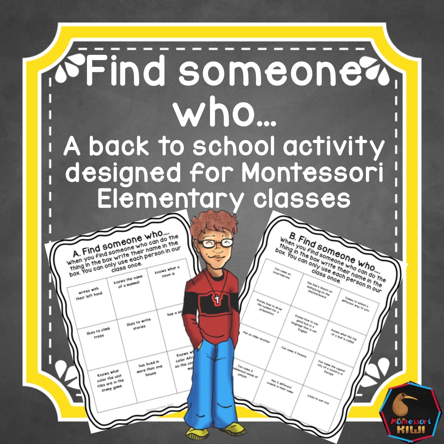 Montessori back to school - find someone who - montessorikiwi