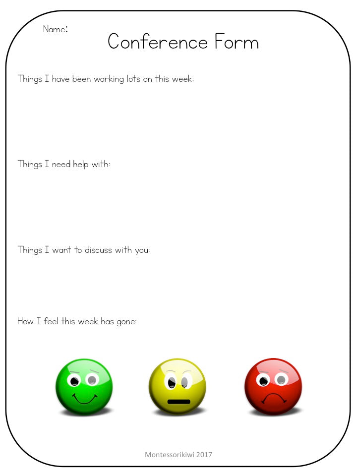 Montessori Conference Form (Editable) - montessorikiwi
