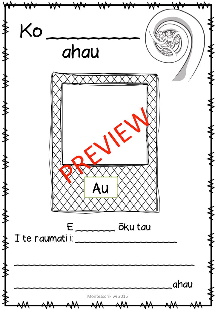 All About me TE REO MAORI - montessorikiwi