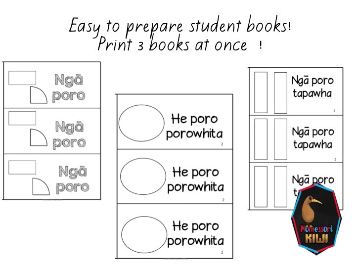 Nga Poro - Te Reo Maori emergent reader - montessorikiwi