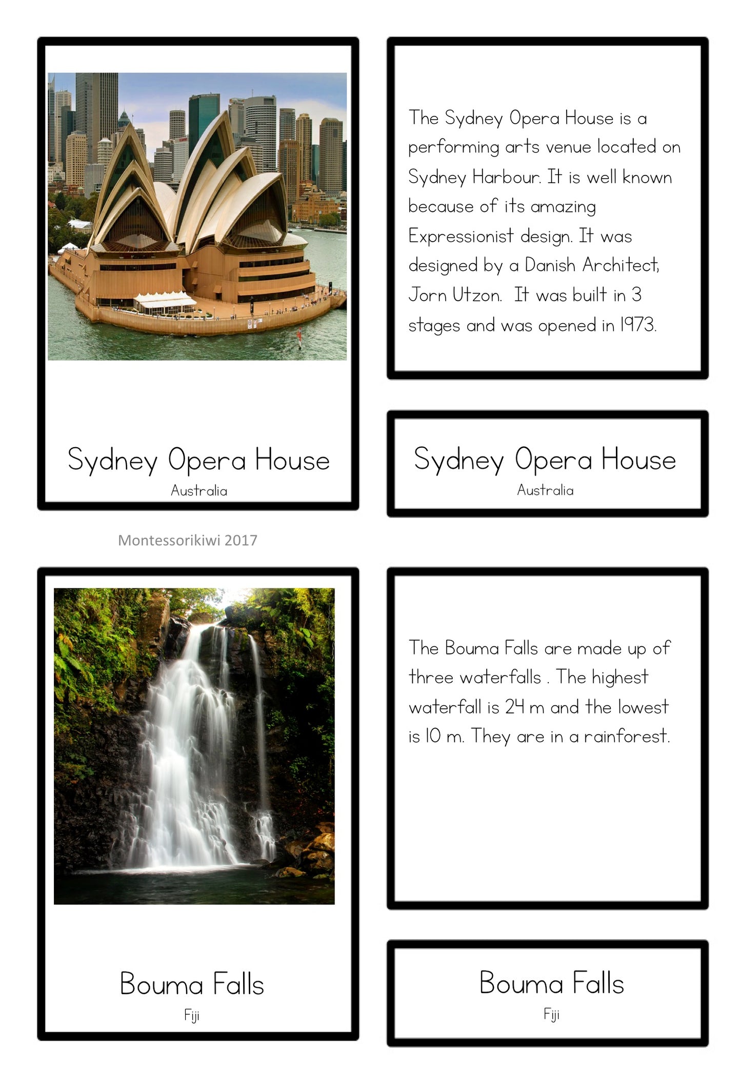 Oceania Places - montessorikiwi