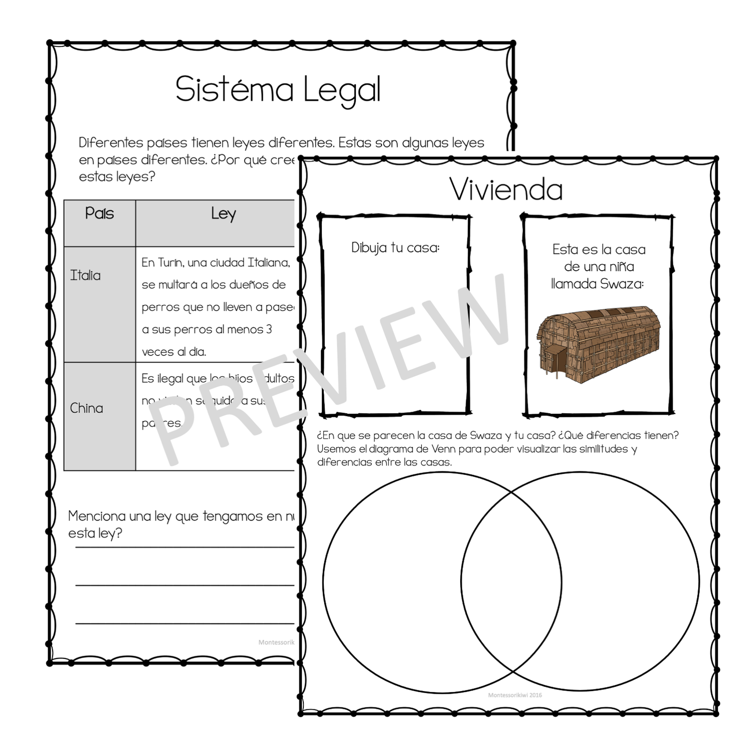 Cuadernillo de trabajo de Necesidades Básicas para primaria Montessori (Fundamental Human Needs Student Workbook) - montessorikiwi
