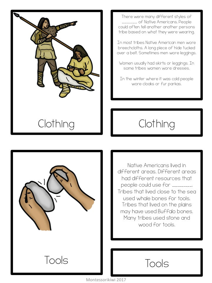 Fundamental needs through time: Pre Colonial Native Americans (cosmic) - montessorikiwi