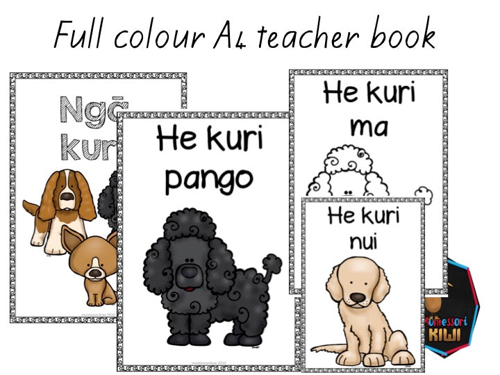 Nga Kuri - Te Reo Maori emergent reader - montessorikiwi
