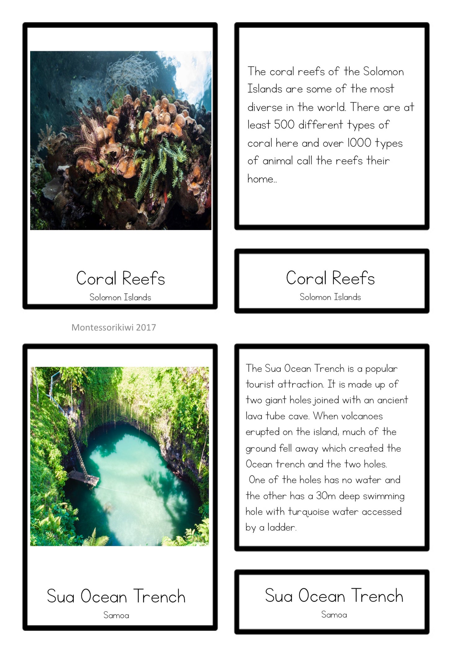 Oceania Places - montessorikiwi