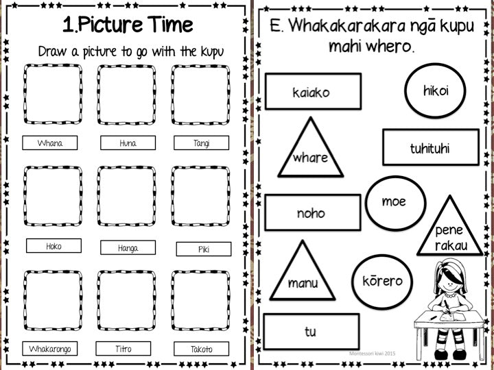 Māori Verbs Kupu Mahi - montessorikiwi