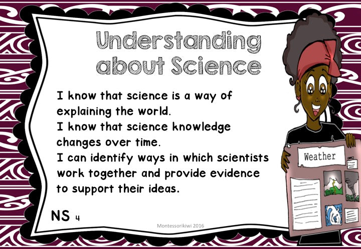 New Zealand Science Child Friendly Achievement Objectives - montessorikiwi